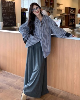 Casual skirt temperament shirt 2pcs set for women