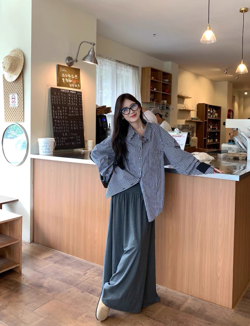 Casual skirt temperament shirt 2pcs set for women
