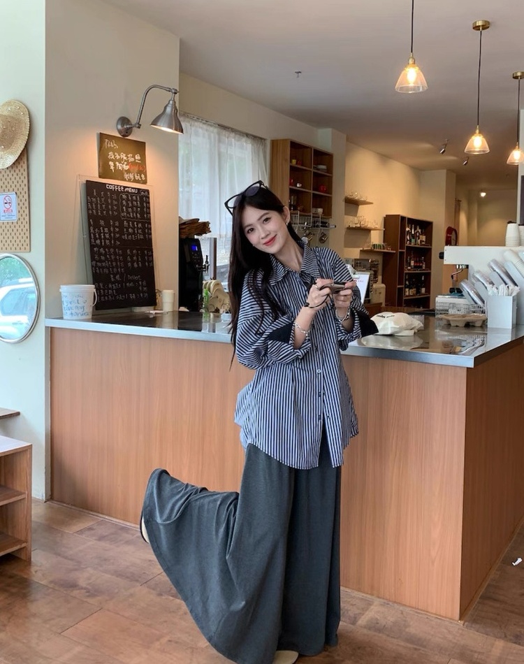 Casual skirt temperament shirt 2pcs set for women