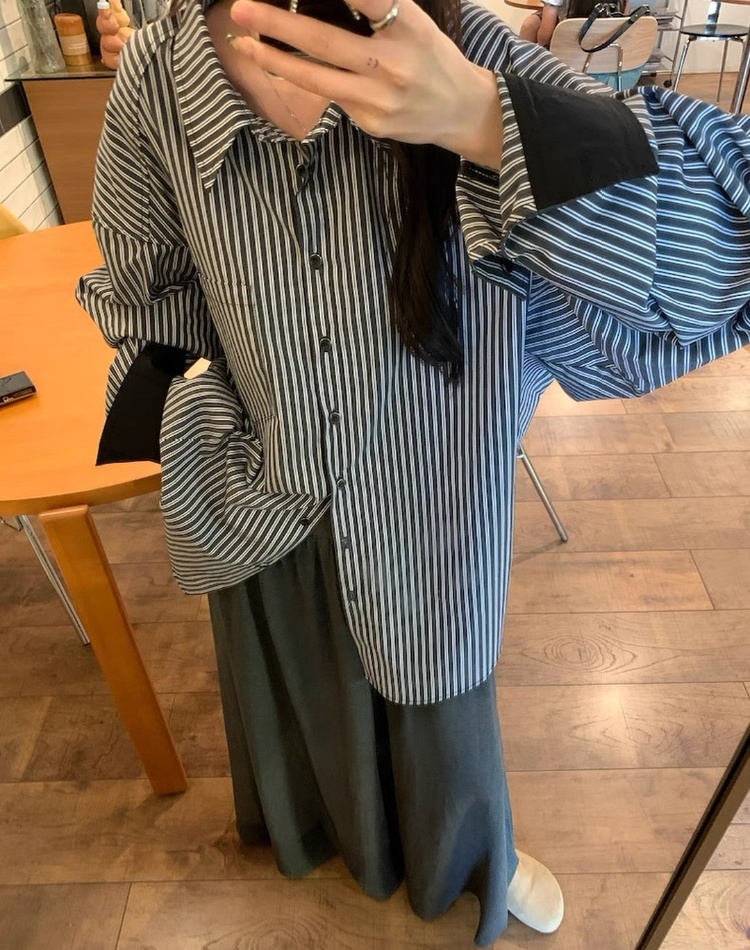Casual skirt temperament shirt 2pcs set for women