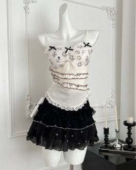 Sling tops enticement short skirt a set for women