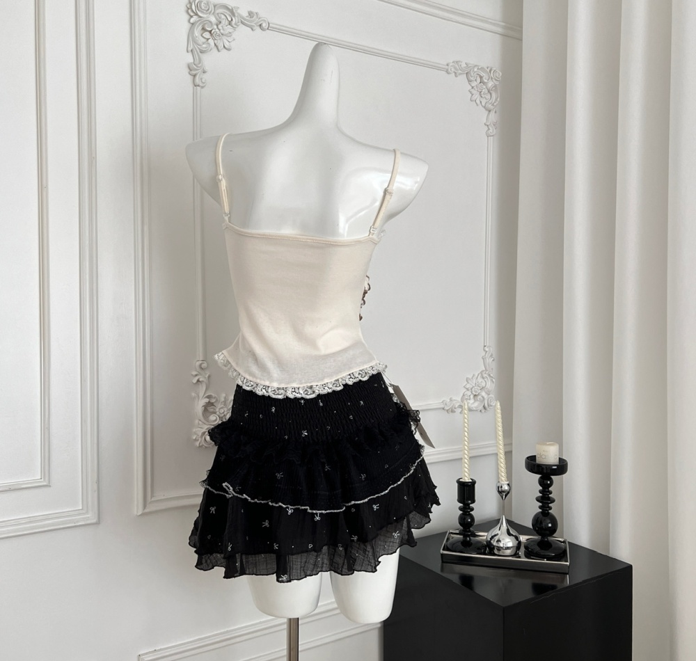 Sling tops enticement short skirt a set for women