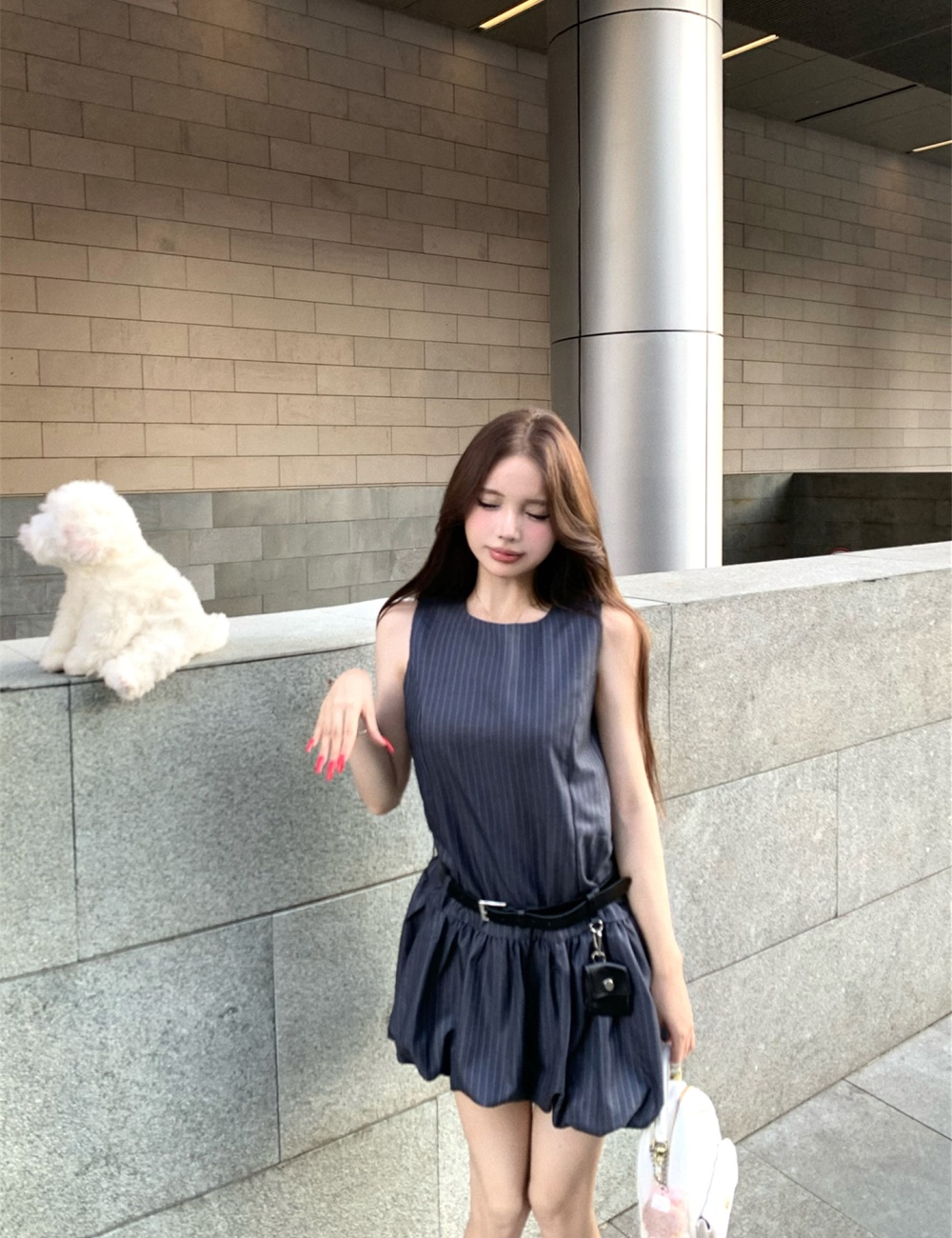 Slim business suit T-back for women