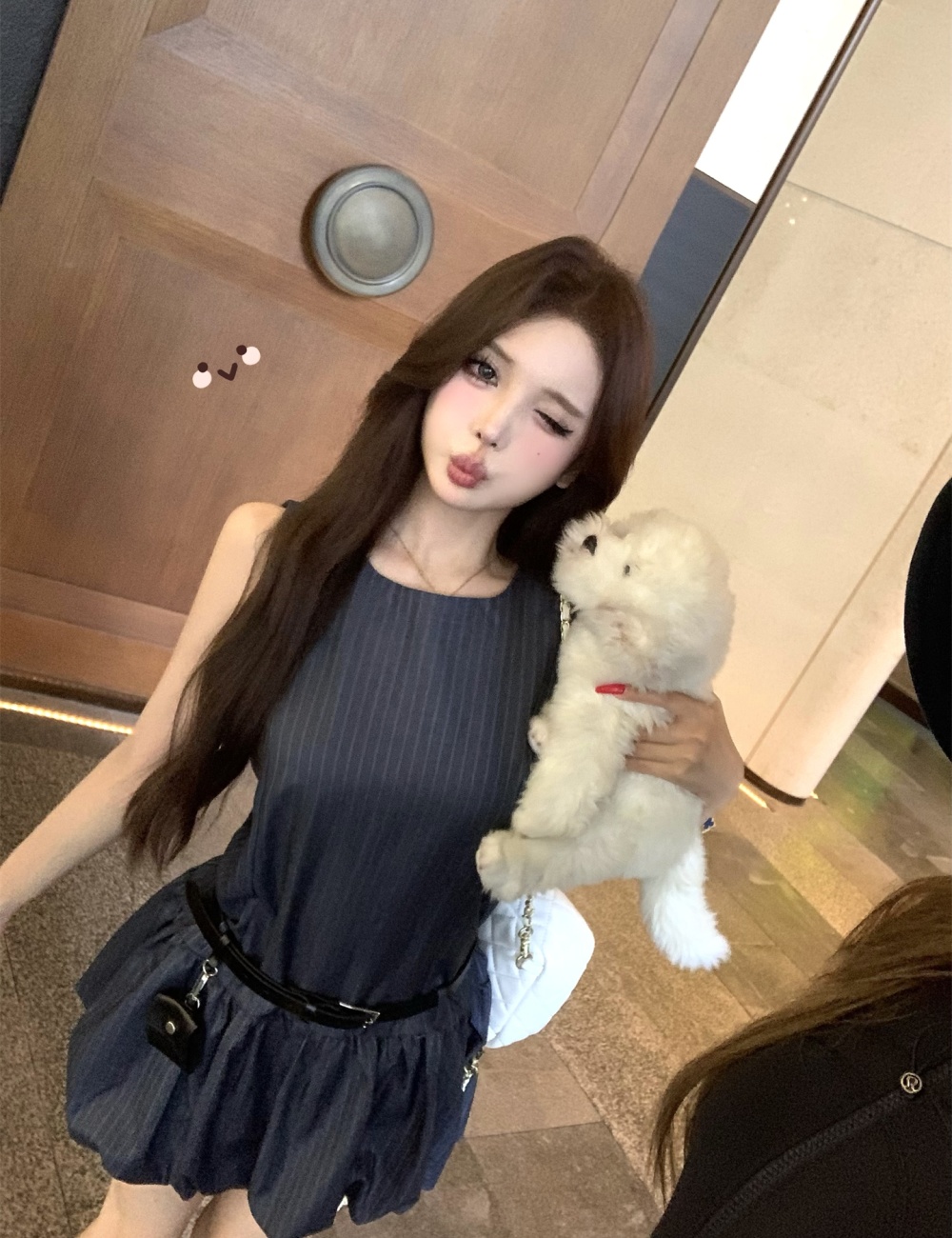 Slim business suit T-back for women