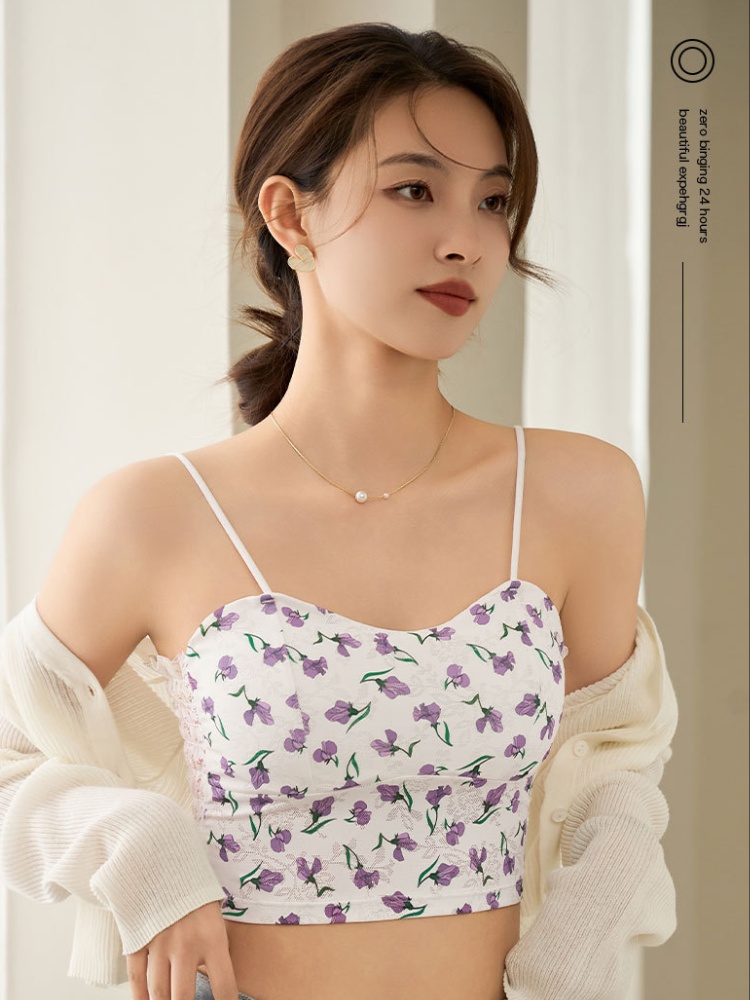 With chest pad beauty back tops spicegirl vest