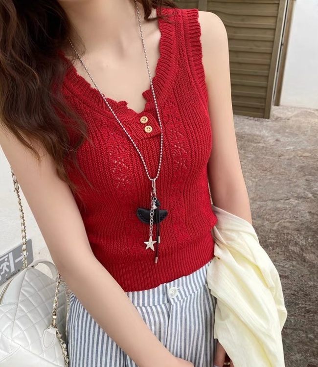 Wears outside vest sleeveless tops for women