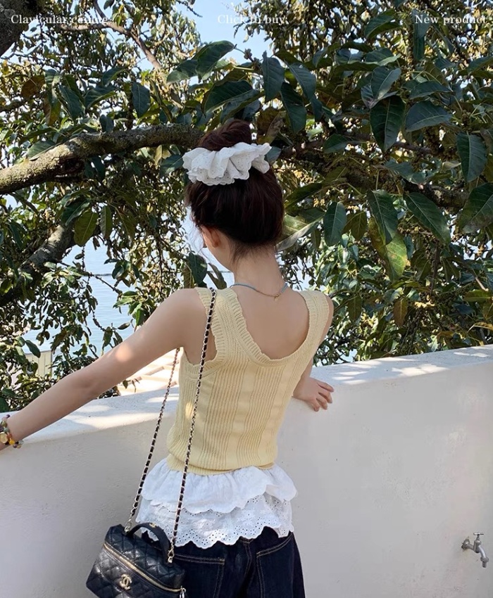 Wears outside vest sleeveless tops for women