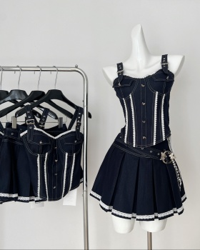 American style summer slim skirt denim enticement tops