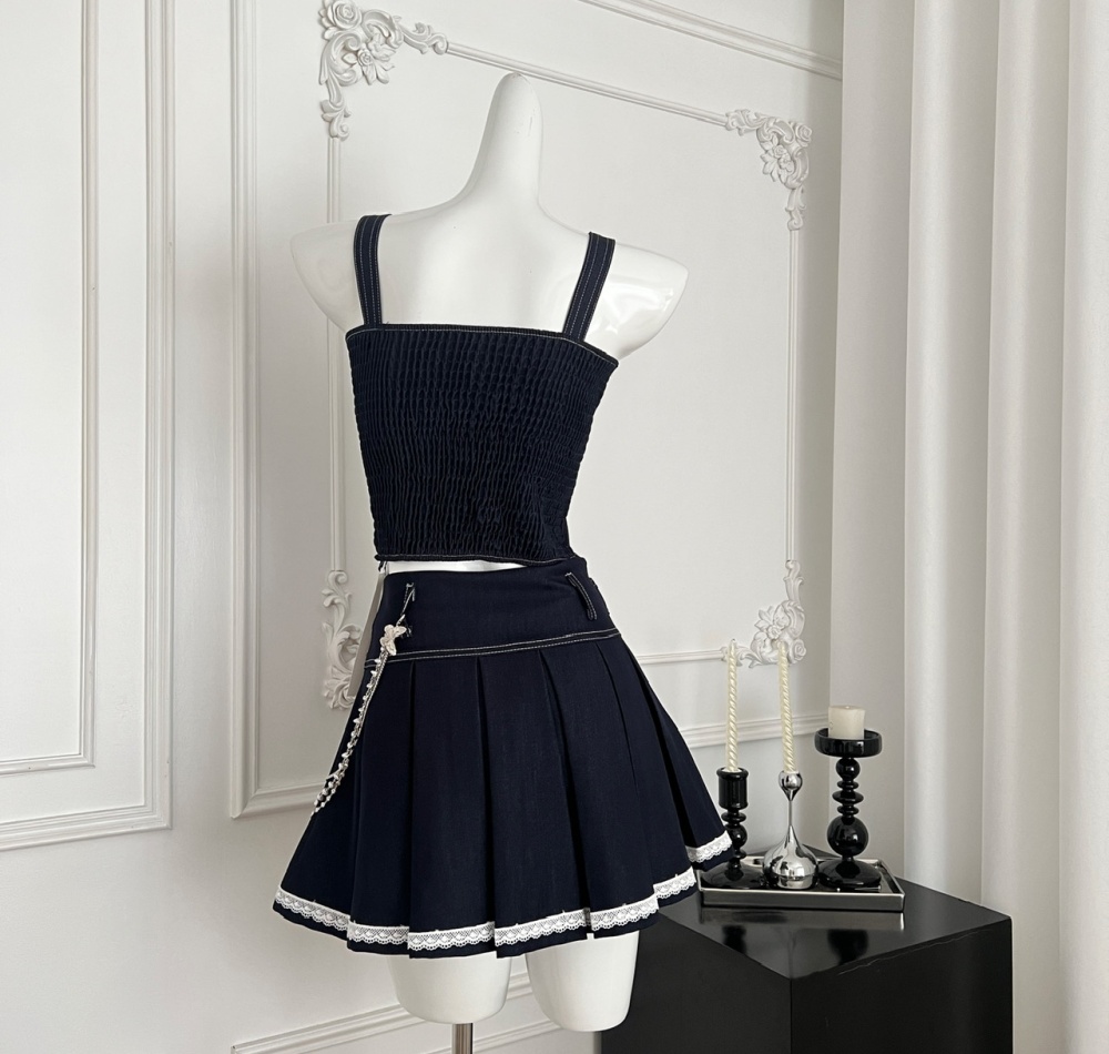 American style summer slim skirt denim enticement tops
