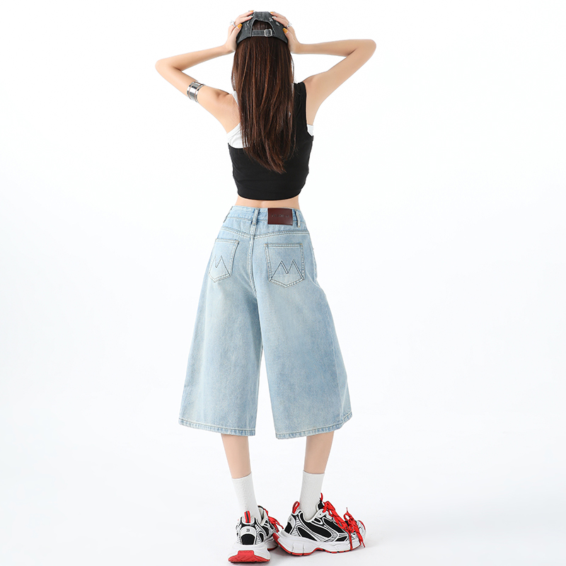 Retro Casual jeans seven tenths five pants for women
