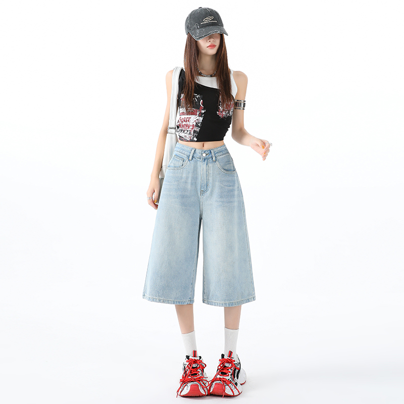 Retro Casual jeans seven tenths five pants for women