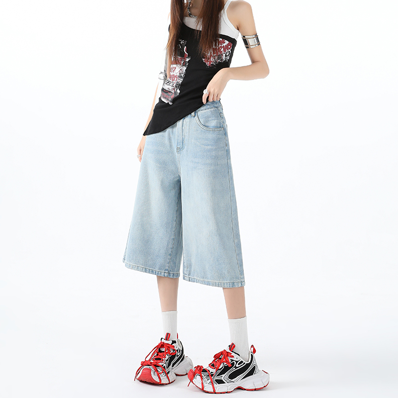 Retro Casual jeans seven tenths five pants for women
