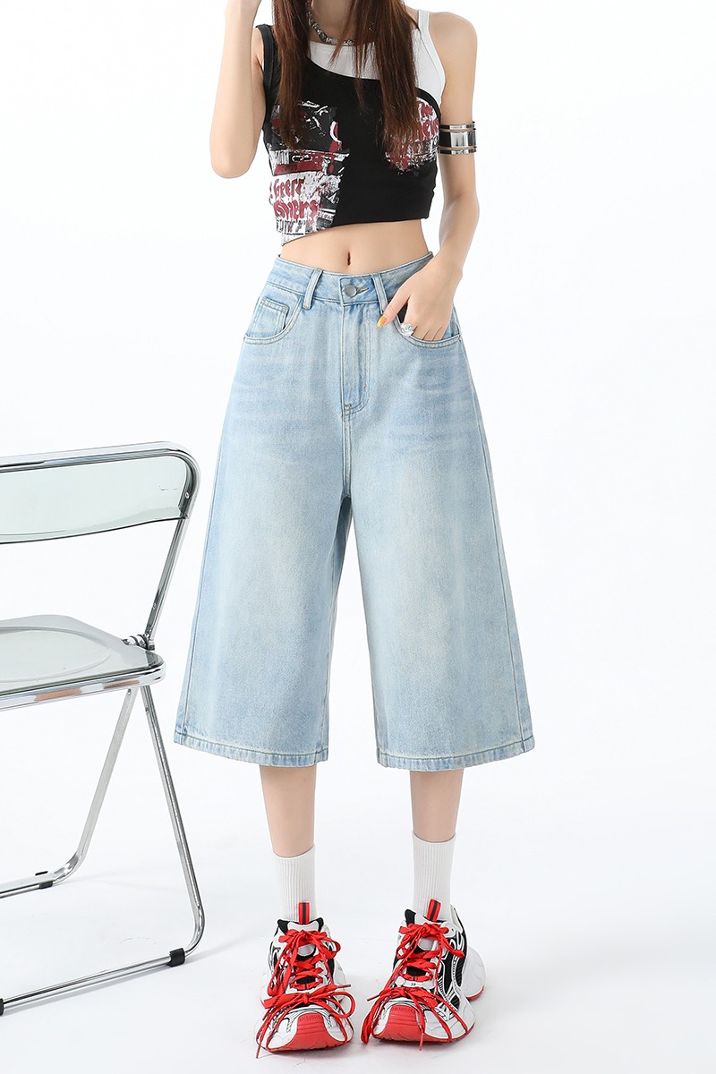 Retro Casual jeans seven tenths five pants for women