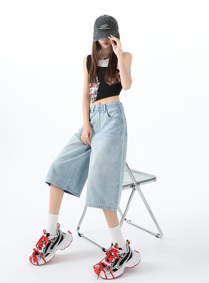 Retro Casual jeans seven tenths five pants for women