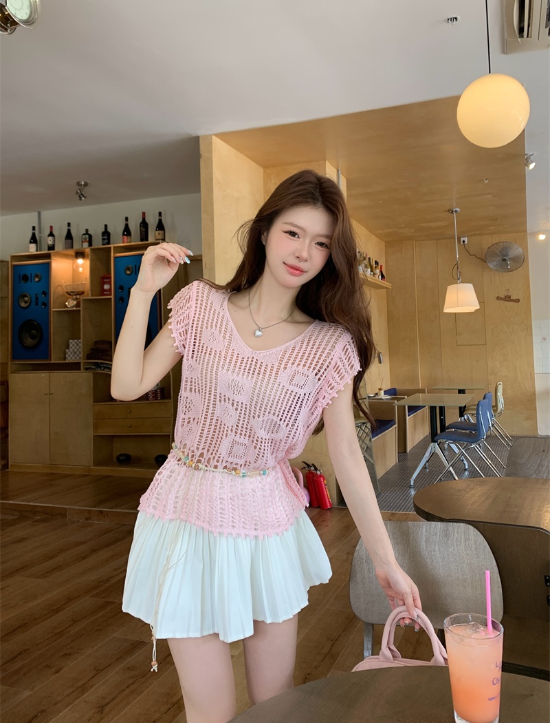 Summer sleeveless Bohemian style vest thin vacation smock