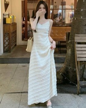 A-line all-match dress sling simple long dress for women