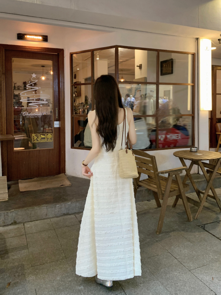A-line all-match dress sling simple long dress for women