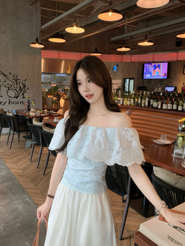 Summer white embroidery tops thin short sleeve shirt for women