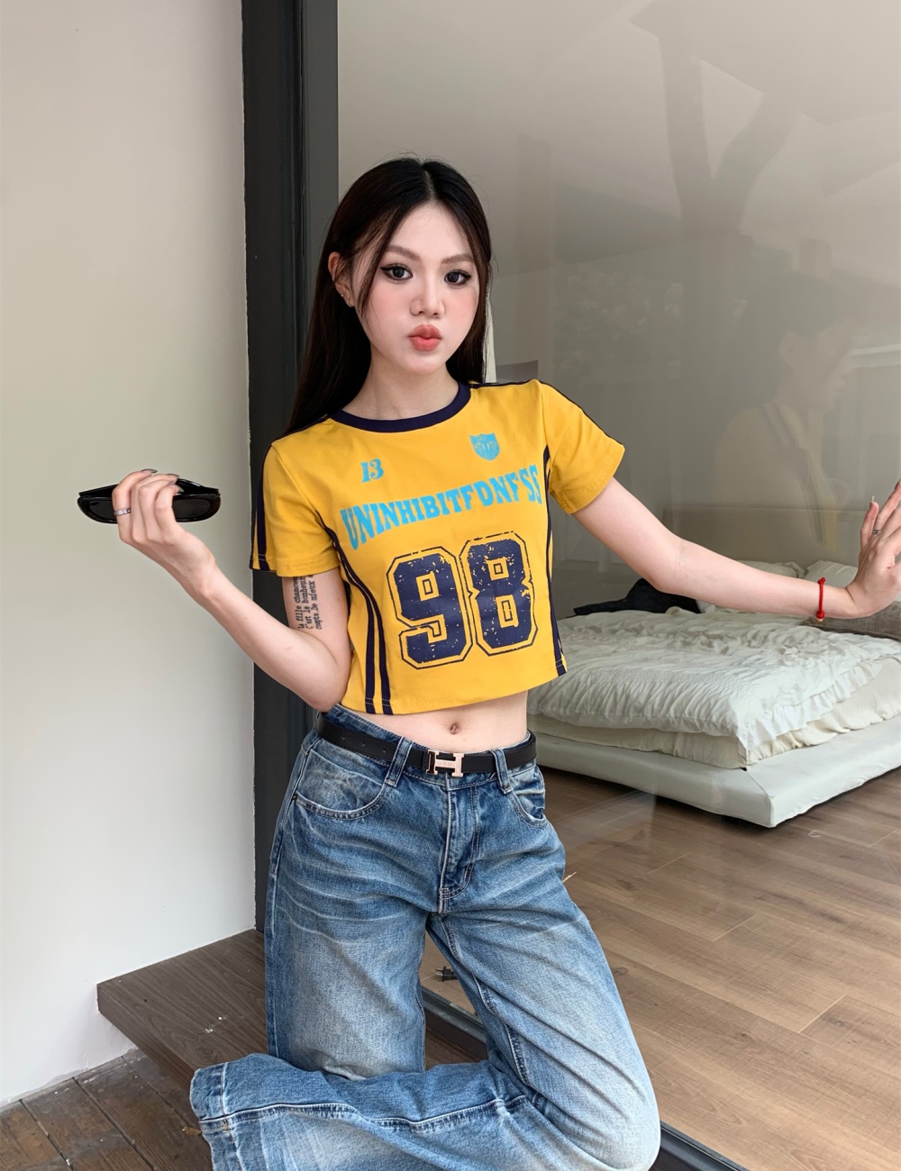 Spicegirl American style tops retro T-shirt for women