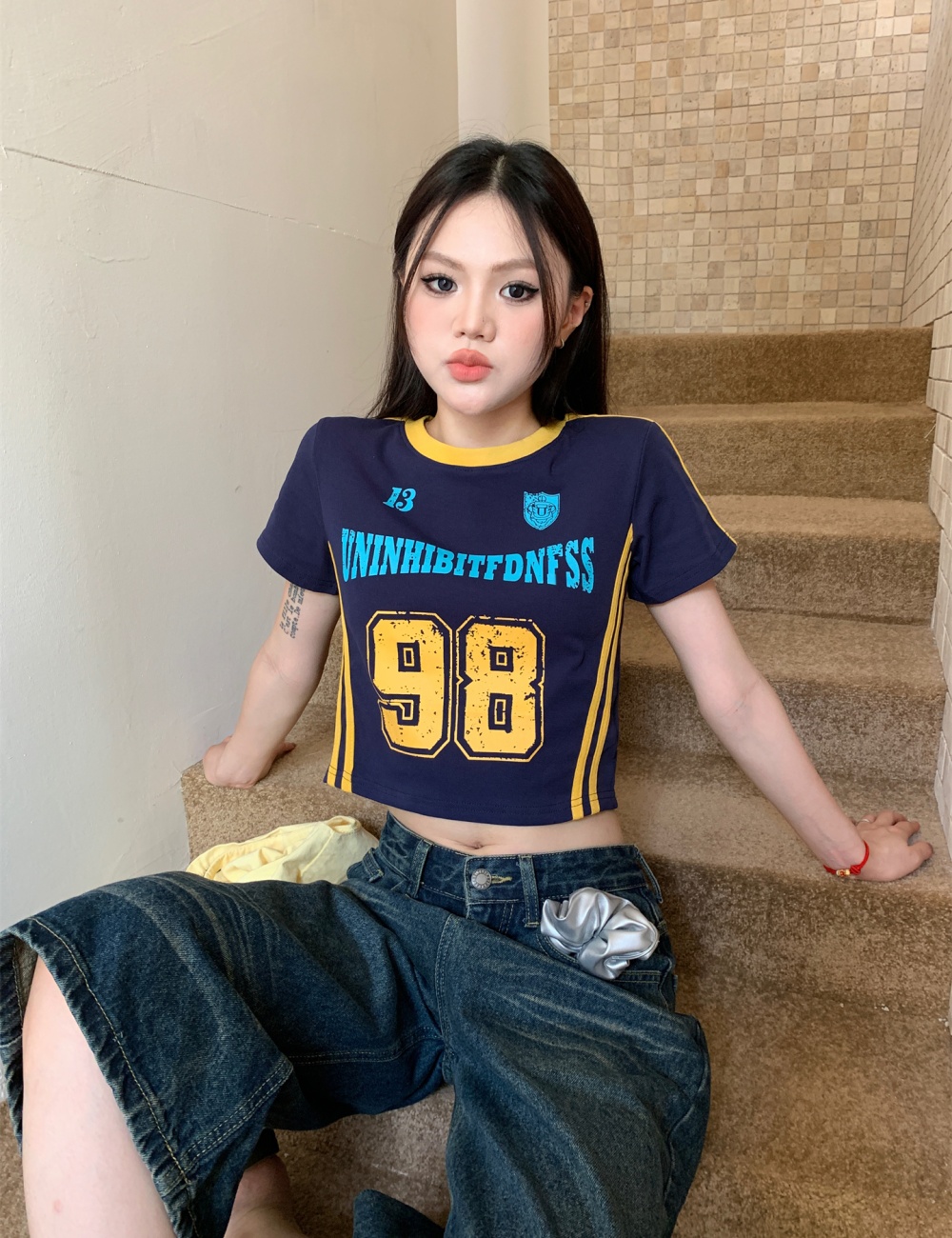 Spicegirl American style tops retro T-shirt for women