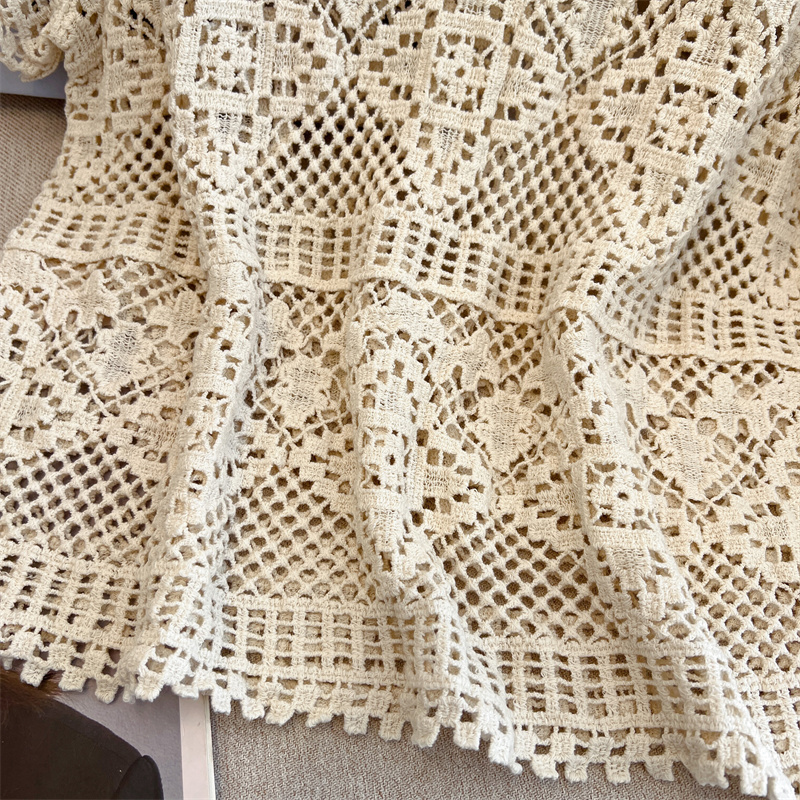 Lace fashion sweater Western style temperament tops