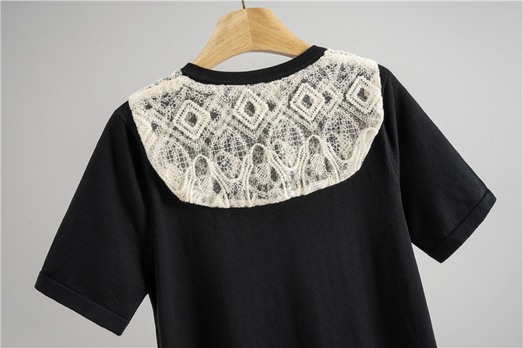 Bandage knitted splice France style dress for women