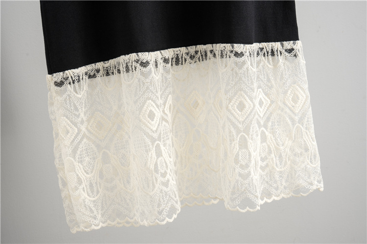 Bandage knitted splice France style dress for women