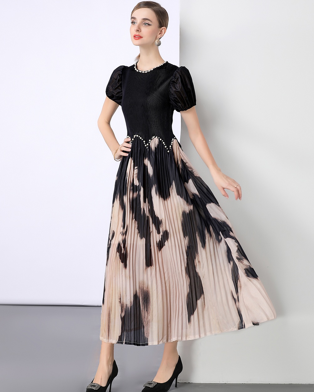 Pleats Please short sleeve dress not Bohemian beach dress