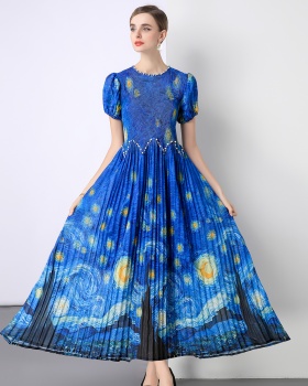 Fold Pleats Please dress not Bohemian beach dress