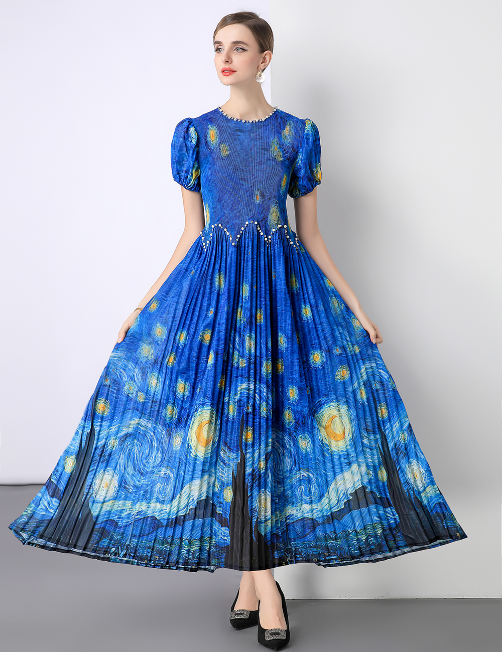 Fold Pleats Please dress not Bohemian beach dress