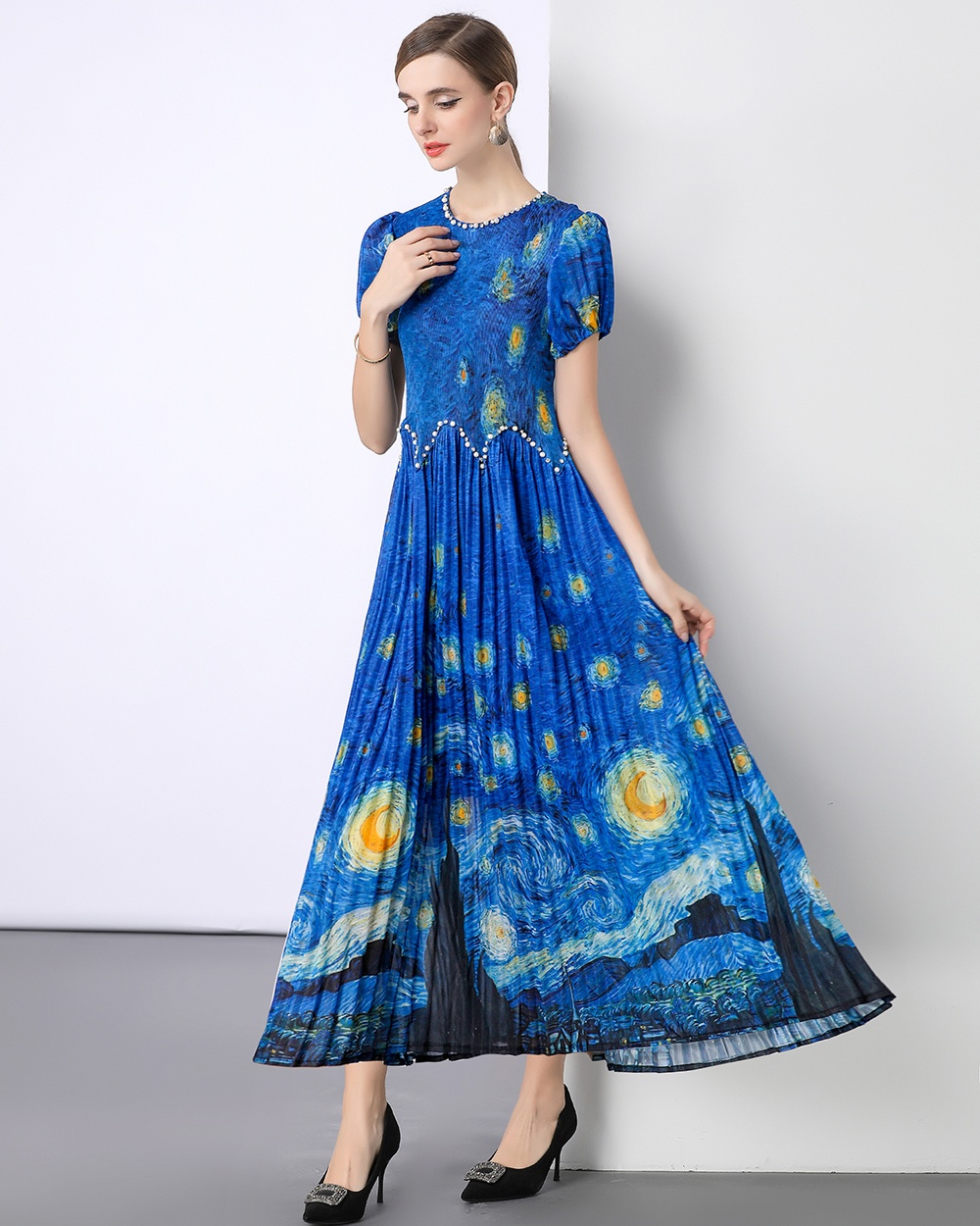 Fold Pleats Please dress not Bohemian beach dress