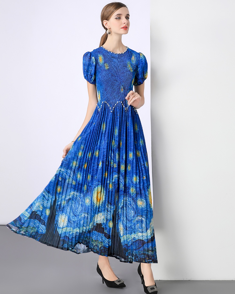 Fold Pleats Please dress not Bohemian beach dress