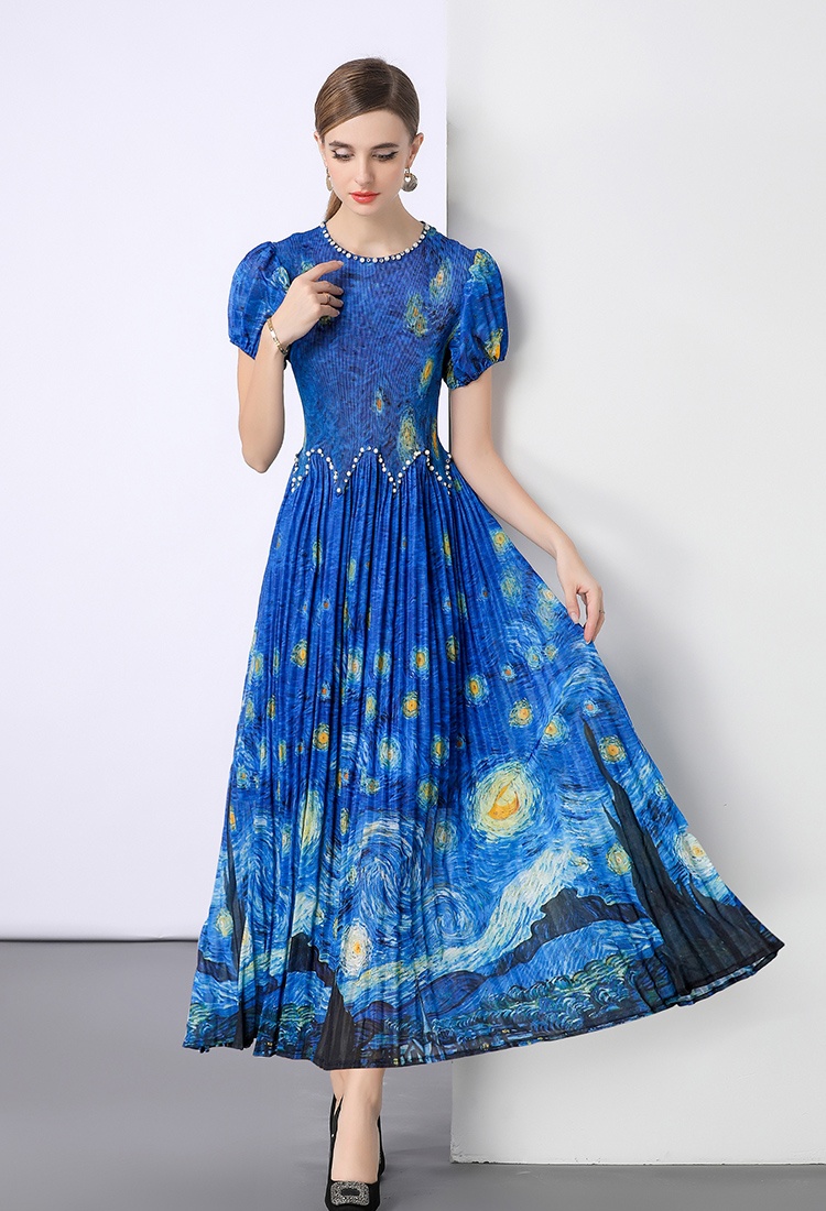 Fold Pleats Please dress not Bohemian beach dress
