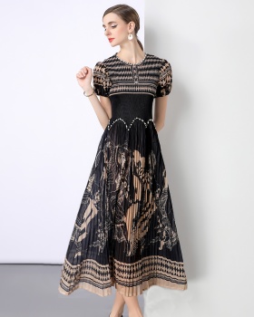 Short sleeve fold dress not Bohemian beach dress