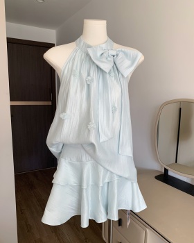 Halter summer tops sleeveless skirt 2pcs set for women