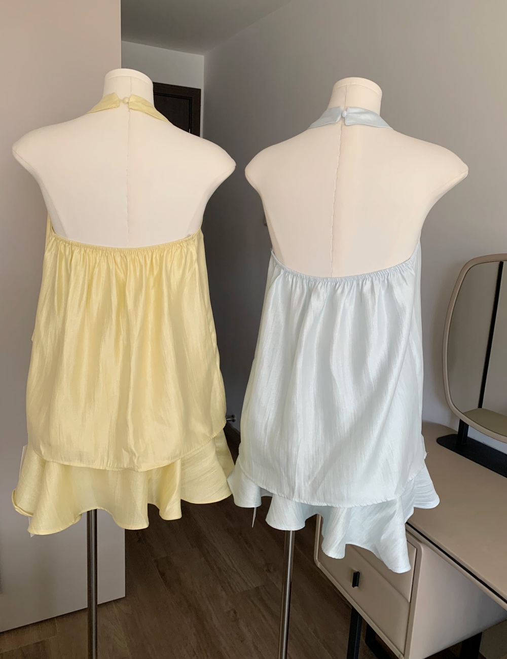 Halter summer tops sleeveless skirt 2pcs set for women