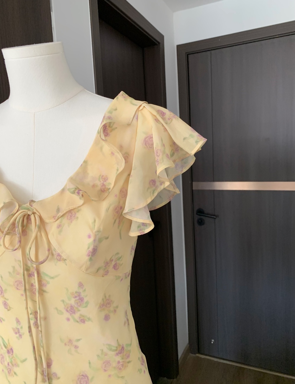 Temperament summer vacation long green floral dress