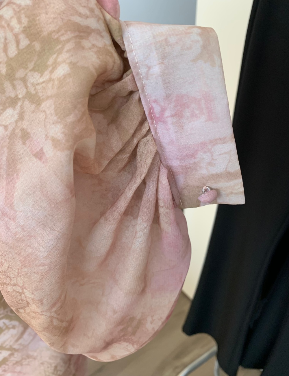 Chiffon long dress lantern sleeve dress for women