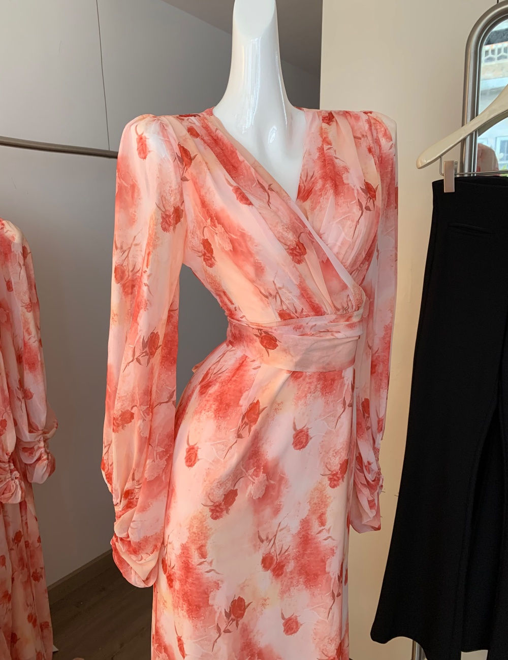 Western style summer dress printing frenum long dress