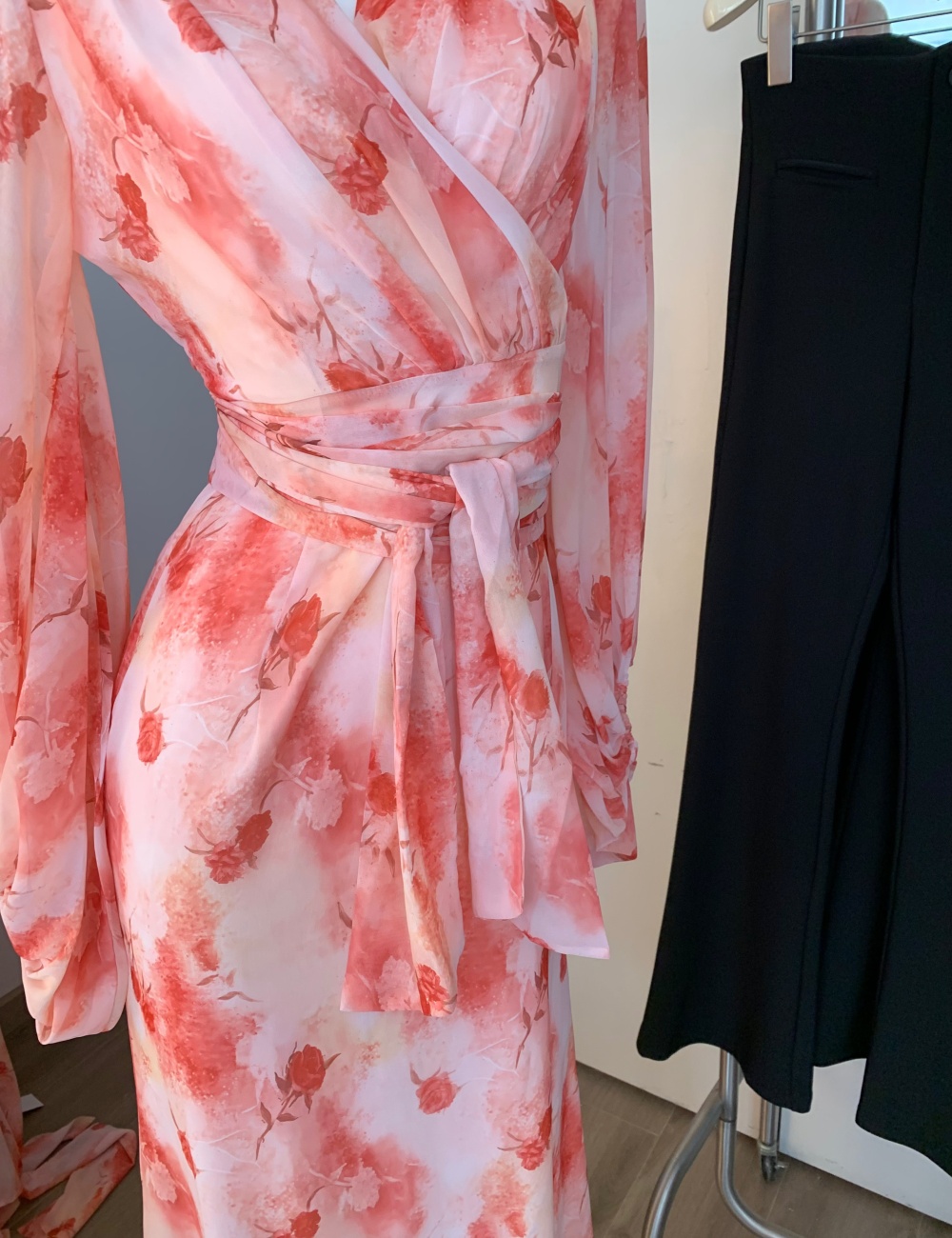 Western style summer dress printing frenum long dress