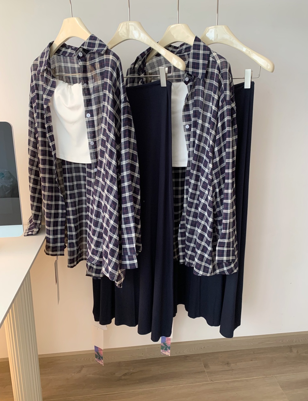 Loose long skirt sunscreen tops 3pcs set for women