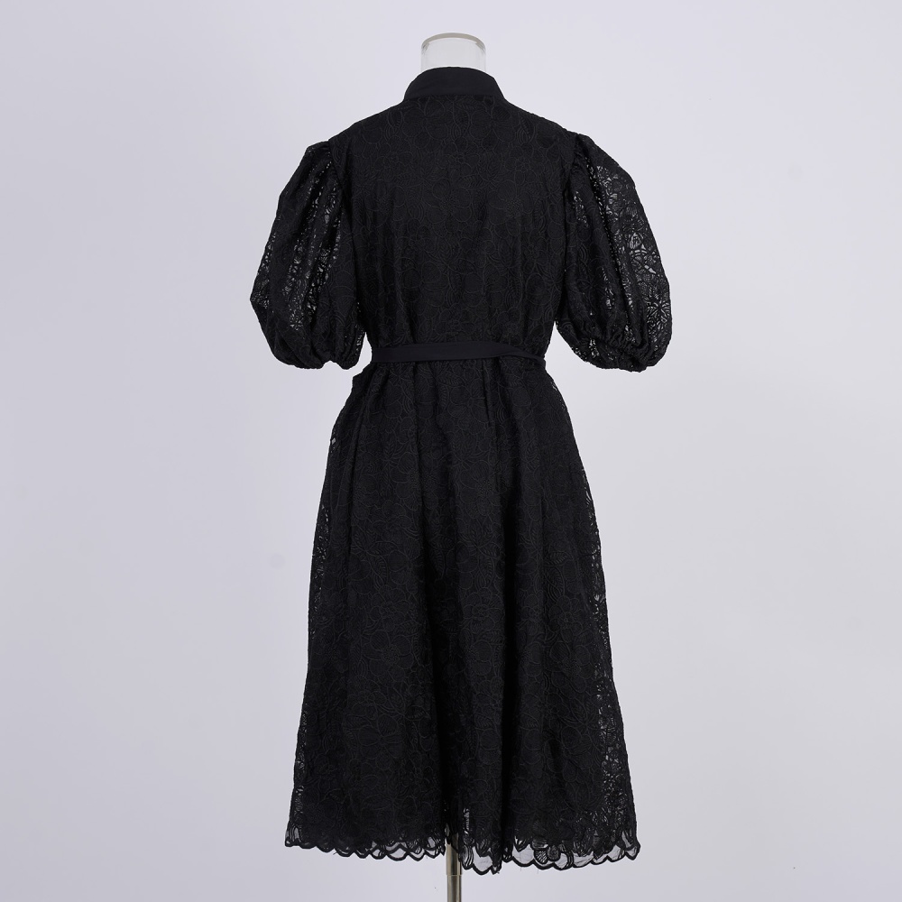 Embroidery waistband temperament dress for women