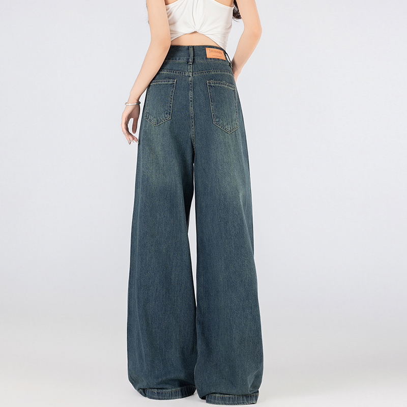 Drape long pants all-match wide leg pants for women