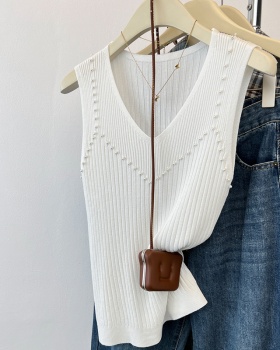 Summer knitted vest sling ice silk business suit