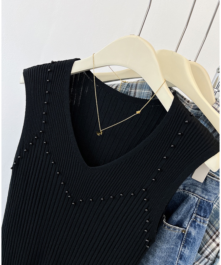 Summer knitted vest sling ice silk business suit