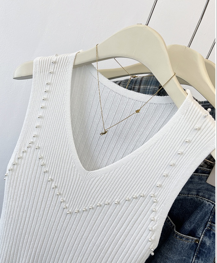 Summer knitted vest sling ice silk business suit