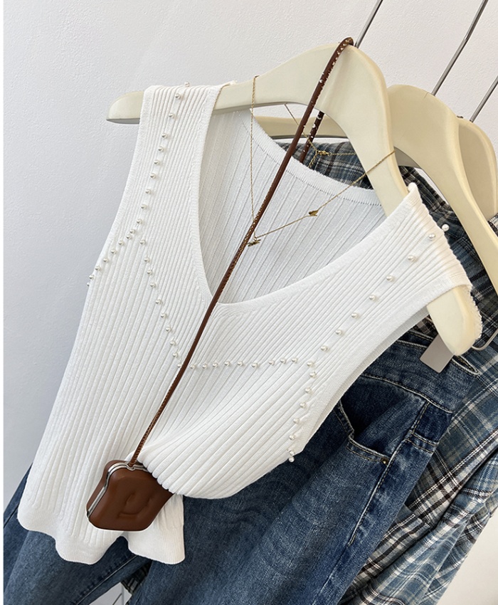 Summer knitted vest sling ice silk business suit
