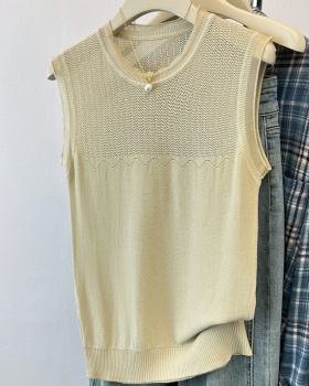 Summer all-match lace vest sling knitted tops for women
