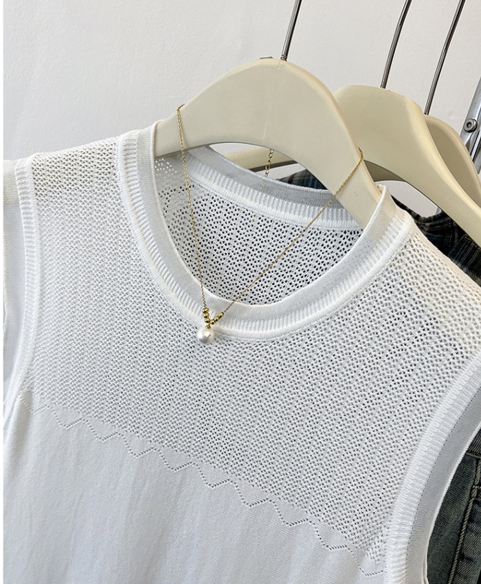 Summer all-match lace vest sling knitted tops for women