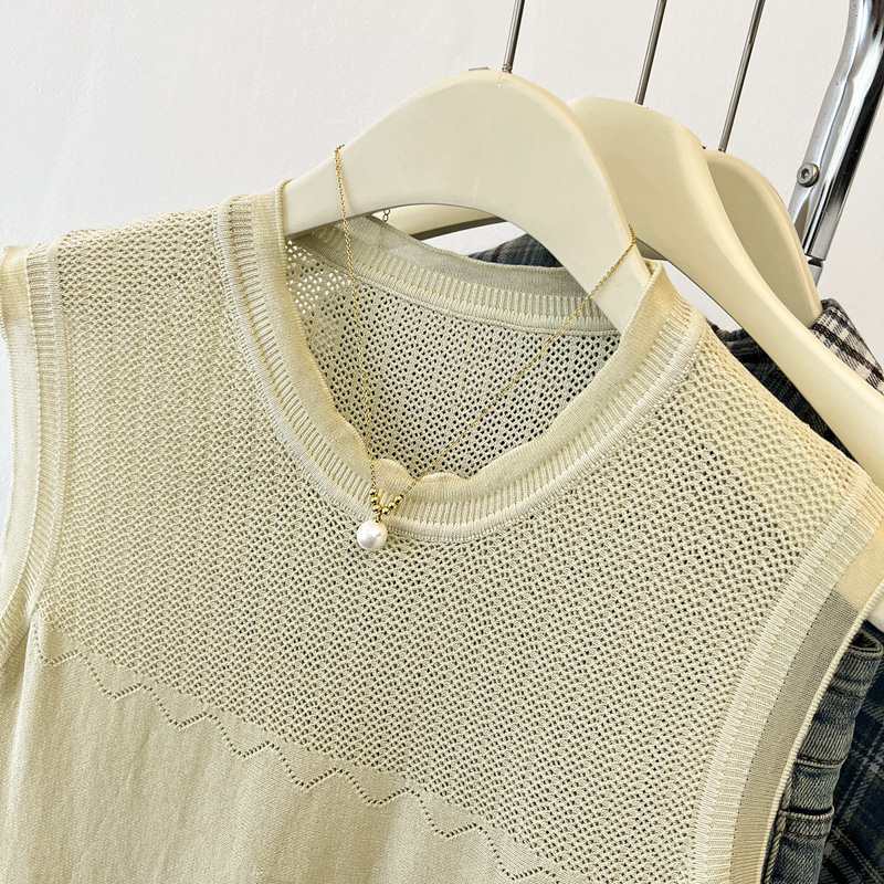 Summer all-match lace vest sling knitted tops for women